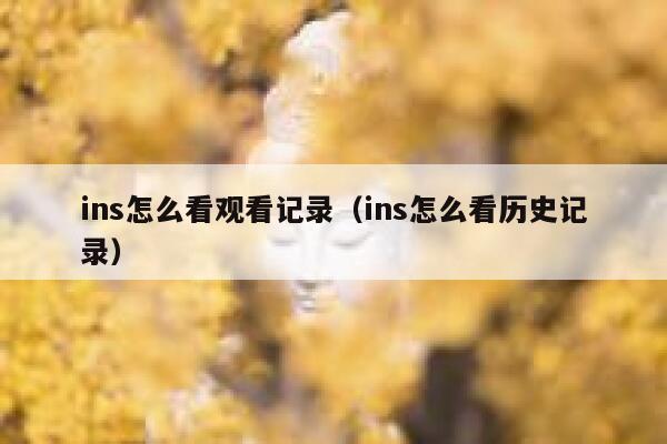 ins怎么看观看记录(ins怎么看历史记录) 第1张 ins怎么看观看记录(ins怎么看历史记录) 第1张