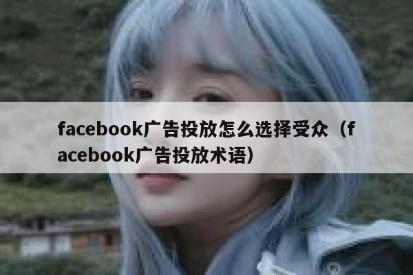 facebook广告投放怎么选择受众(facebook广告投放术语) 第1张 facebook广告投放怎么选择受众(facebook广告投放术语) 第1张