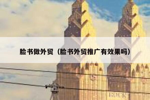 脸书做外贸（脸书外贸推广有效果吗） 第1张