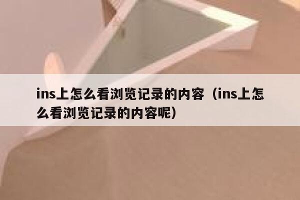 ins上怎么看浏览记录的内容（ins上怎么看浏览记录的内容呢） 第1张