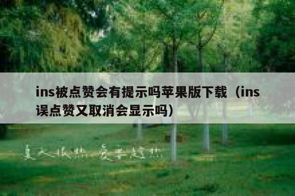 ins被点赞会有提示吗苹果版下载（ins误点赞又取消会显示吗） 第1张