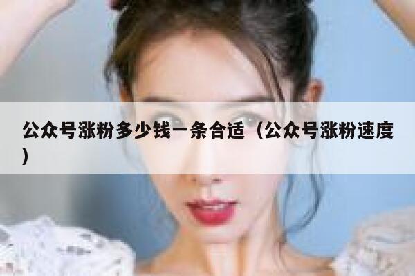 公众号涨粉多少钱一条合适（公众号涨粉速度） 第1张