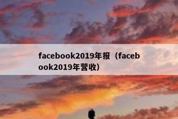 facebook2019年报（facebook2019年营收） 第1张