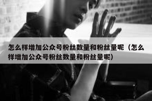 怎么样增加公众号粉丝数量和粉丝量呢(怎么样增加公众号粉丝数量和粉丝量呢) 第1张 怎么样增加公众号粉丝数量和粉丝量呢(怎么样增加公众号粉丝数量和粉丝量呢) 第1张