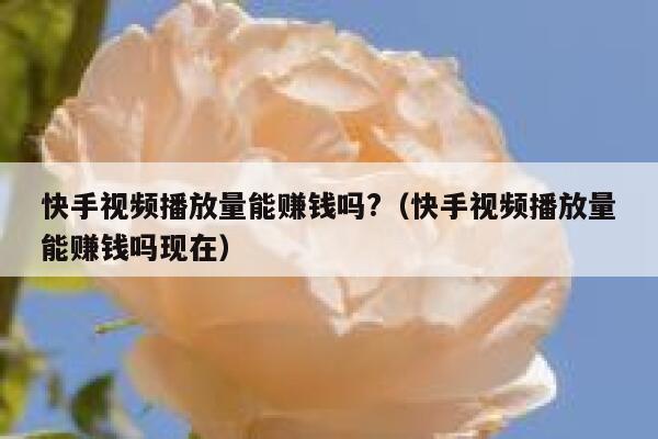 快手视频播放量能赚钱吗?（快手视频播放量能赚钱吗现在） 第1张