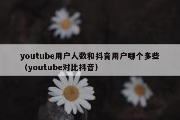 youtube用户人数和抖音用户哪个多些（youtube对比抖音） 第1张
