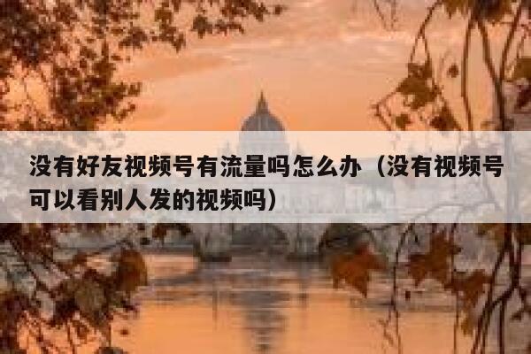 没有好友视频号有流量吗怎么办(没有视频号可以看别人发的视频吗) 第1张 没有好友视频号有流量吗怎么办(没有视频号可以看别人发的视频吗) 第1张