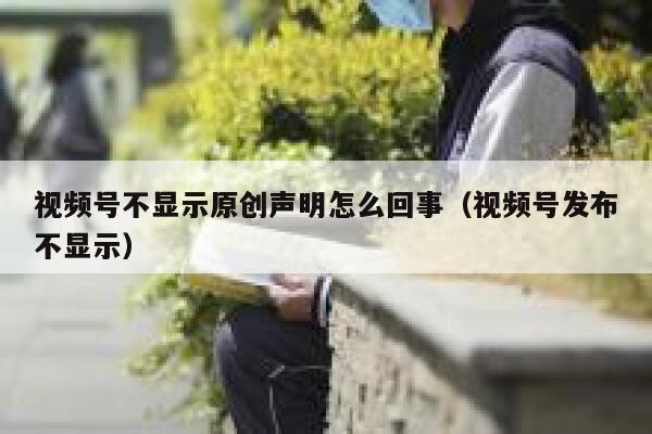 视频号不显示原创声明怎么回事（视频号发布不显示） 第1张