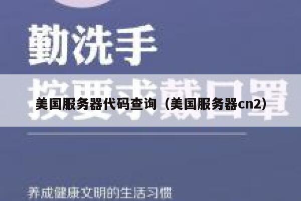 美国服务器代码查询（美国服务器cn2） 第1张