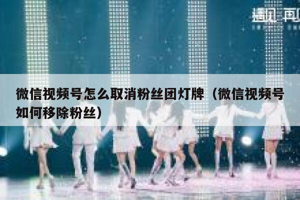 微信视频号怎么取消粉丝团灯牌(微信视频号如何移除粉丝) 第1张 微信视频号怎么取消粉丝团灯牌(微信视频号如何移除粉丝) 第1张