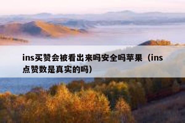 ins买赞会被看出来吗安全吗苹果(ins点赞数是真实的吗) 第1张 ins买赞会被看出来吗安全吗苹果(ins点赞数是真实的吗) 第1张