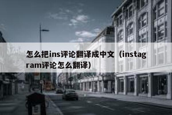 怎么把ins评论翻译成中文(instagram评论怎么翻译) 第1张 怎么把ins评论翻译成中文(instagram评论怎么翻译) 第1张