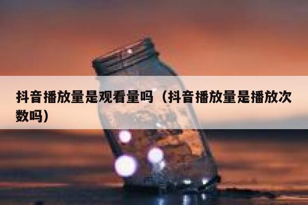 抖音播放量是观看量吗（抖音播放量是播放次数吗） 第1张