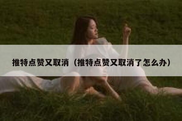 推特点赞又取消（推特点赞又取消了怎么办） 第1张
