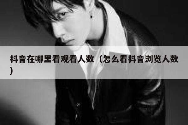 抖音在哪里看观看人数（怎么看抖音浏览人数） 第1张