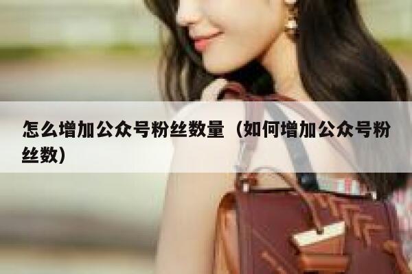 怎么增加公众号粉丝数量（如何增加公众号粉丝数） 第1张