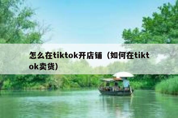 怎么在tiktok开店铺（如何在tiktok卖货） 第1张