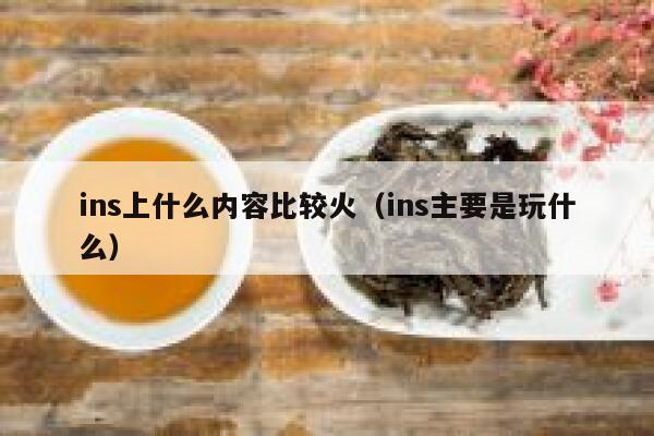 ins上什么内容比较火（ins主要是玩什么） 第1张