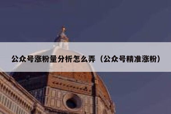 公众号涨粉量分析怎么弄(公众号精准涨粉) 第1张 公众号涨粉量分析怎么弄(公众号精准涨粉) 第1张