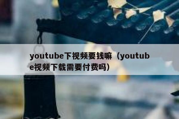 youtube下视频要钱嘛(youtube视频下载需要付费吗) 第1张 youtube下视频要钱嘛(youtube视频下载需要付费吗) 第1张