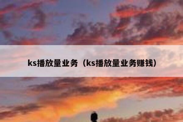 ks播放量业务（ks播放量业务赚钱） 第1张