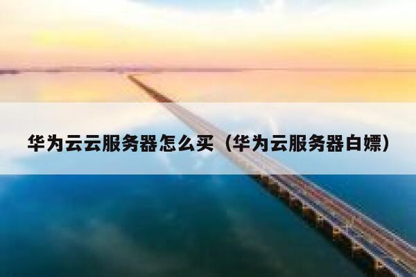 华为云云服务器怎么买(华为云服务器白嫖) 第1张 华为云云服务器怎么买(华为云服务器白嫖) 第1张