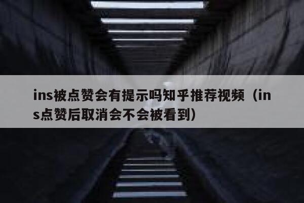 ins被点赞会有提示吗知乎推荐视频（ins点赞后取消会不会被看到） 第1张