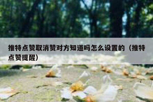 推特点赞取消赞对方知道吗怎么设置的（推特点赞提醒） 第1张