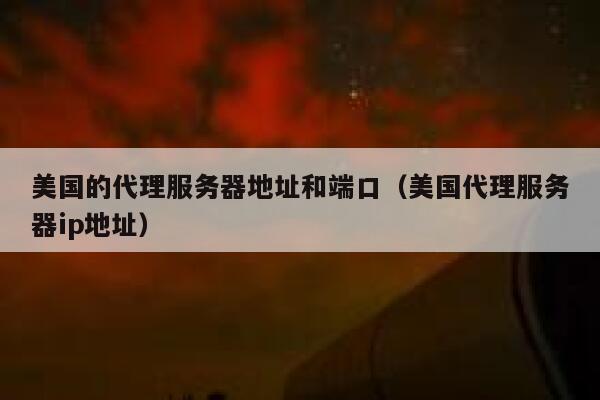 美国的代理服务器地址和端口（美国代理服务器ip地址） 第1张