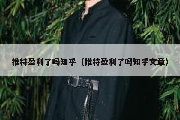 推特盈利了吗知乎（推特盈利了吗知乎文章） 第1张
