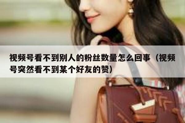 视频号看不到别人的粉丝数量怎么回事（视频号突然看不到某个好友的赞） 第1张