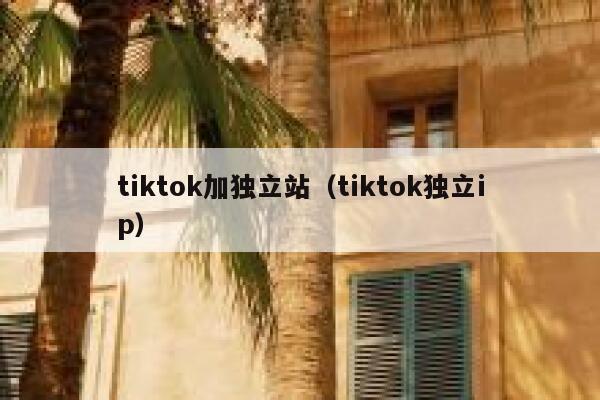 tiktok加独立站（tiktok独立ip） 第1张