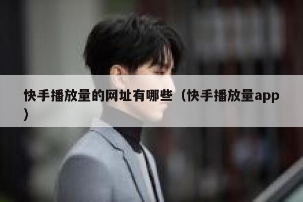 快手播放量的网址有哪些（快手播放量app） 第1张