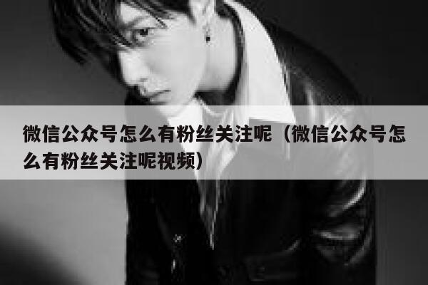 微信公众号怎么有粉丝关注呢（微信公众号怎么有粉丝关注呢视频） 第1张