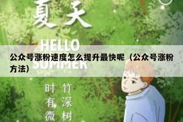 公众号涨粉速度怎么提升最快呢（公众号涨粉方法） 第1张