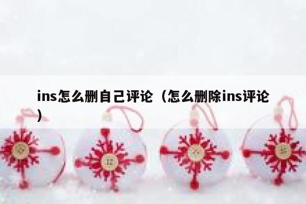 ins怎么删自己评论(怎么删除ins评论) 第1张 ins怎么删自己评论(怎么删除ins评论) 第1张