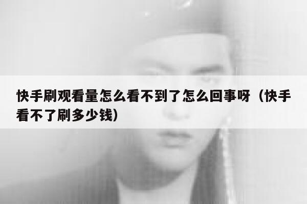 快手刷观看量怎么看不到了怎么回事呀(快手看不了刷多少钱) 第1张 快手刷观看量怎么看不到了怎么回事呀(快手看不了刷多少钱) 第1张