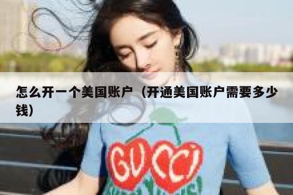 怎么开一个美国账户（开通美国账户需要多少钱） 第1张