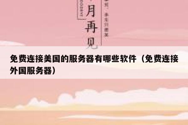 免费连接美国的服务器有哪些软件(免费连接外国服务器) 第1张 免费连接美国的服务器有哪些软件(免费连接外国服务器) 第1张