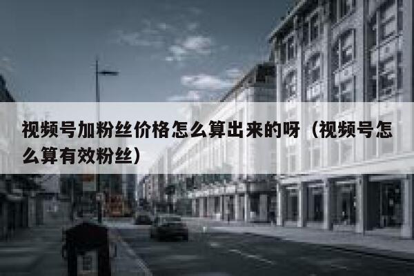 视频号加粉丝价格怎么算出来的呀（视频号怎么算有效粉丝） 第1张