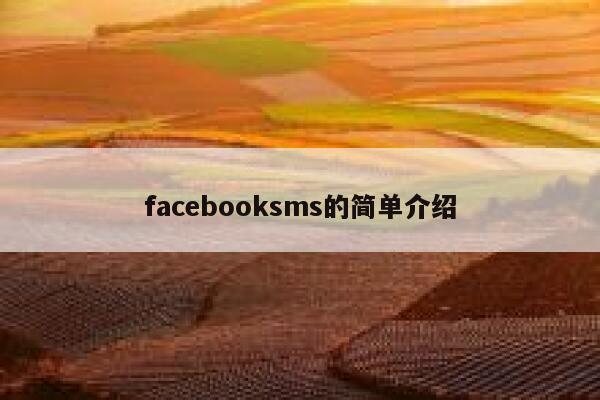facebooksms的简单介绍 第1张