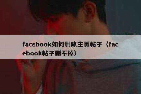 facebook如何删除主页帖子（facebook帖子删不掉） 第1张