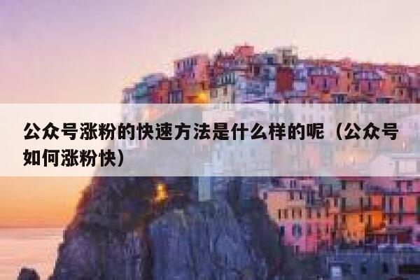 公众号涨粉的快速方法是什么样的呢（公众号如何涨粉快） 第1张