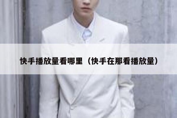 快手播放量看哪里(快手在那看播放量) 第1张 快手播放量看哪里(快手在那看播放量) 第1张