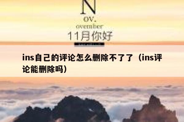 ins自己的评论怎么删除不了了(ins评论能删除吗) 第1张 ins自己的评论怎么删除不了了(ins评论能删除吗) 第1张