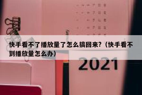 快手看不了播放量了怎么搞回来?（快手看不到播放量怎么办） 第1张