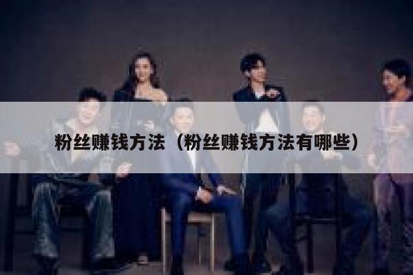 粉丝赚钱方法（粉丝赚钱方法有哪些） 第1张