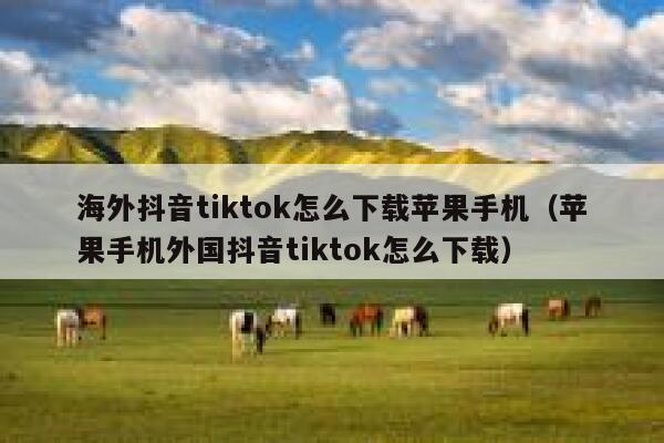 海外抖音tiktok怎么下载苹果手机（苹果手机外国抖音tiktok怎么下载） 第1张