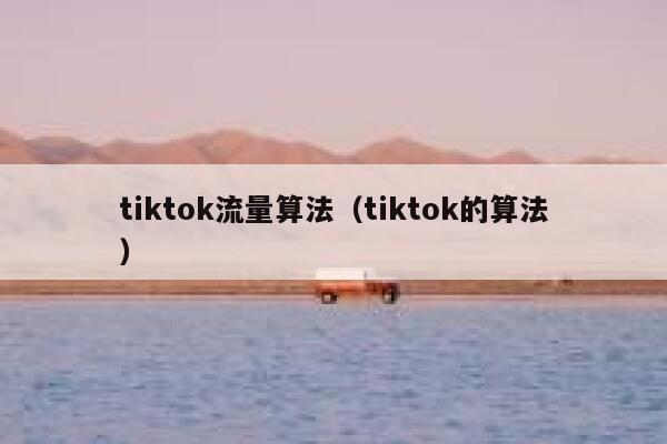 tiktok流量算法（tiktok的算法） 第1张