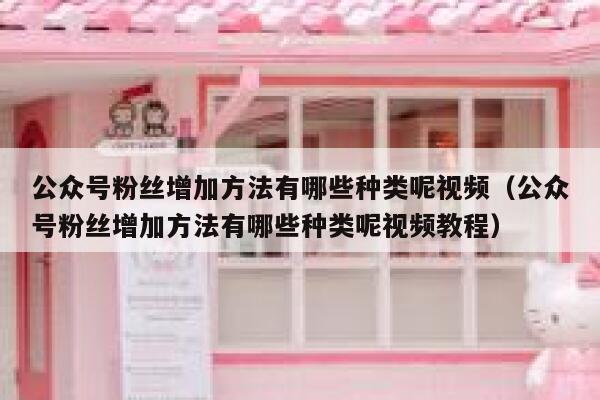 公众号粉丝增加方法有哪些种类呢视频（公众号粉丝增加方法有哪些种类呢视频教程） 第1张